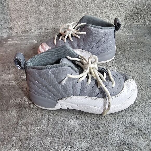 Nike Air Jordan 12 Retro TD “Stealth” Lifestyle Sneakers Size 10C 850000-015 - Picture 1 of 12